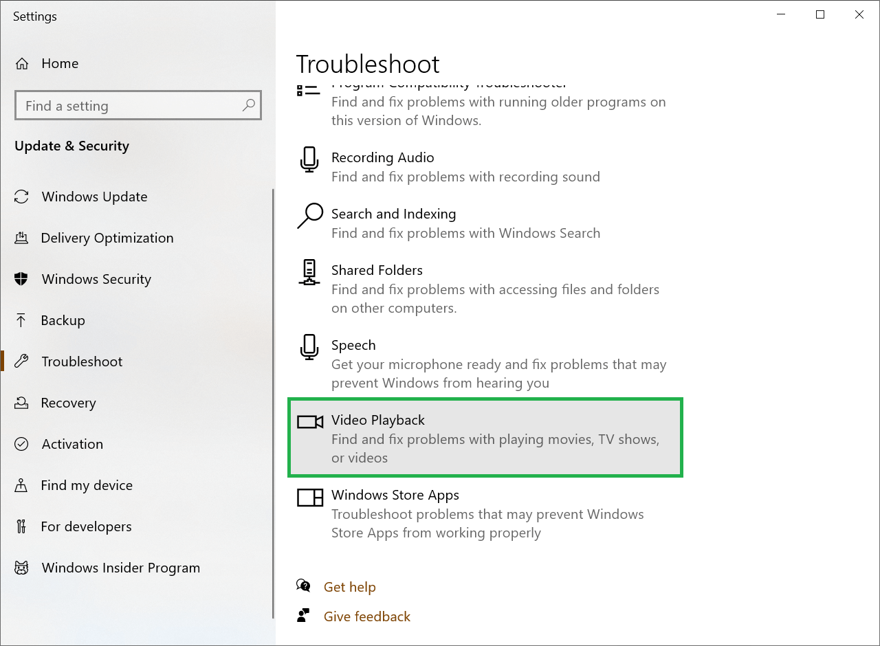 Free Ways to Fix Video Playback Error in Windows 10