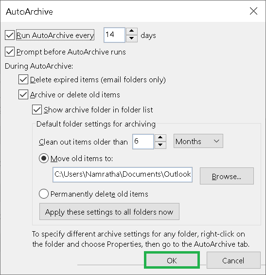 6 Methods to Fix Outlook Auto Archive Not Working Issue