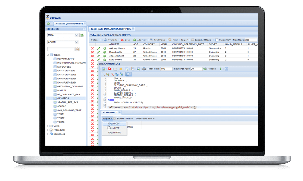 Netezza SQL Client Tool SQL Workbench for IBM Netezza DBHawk