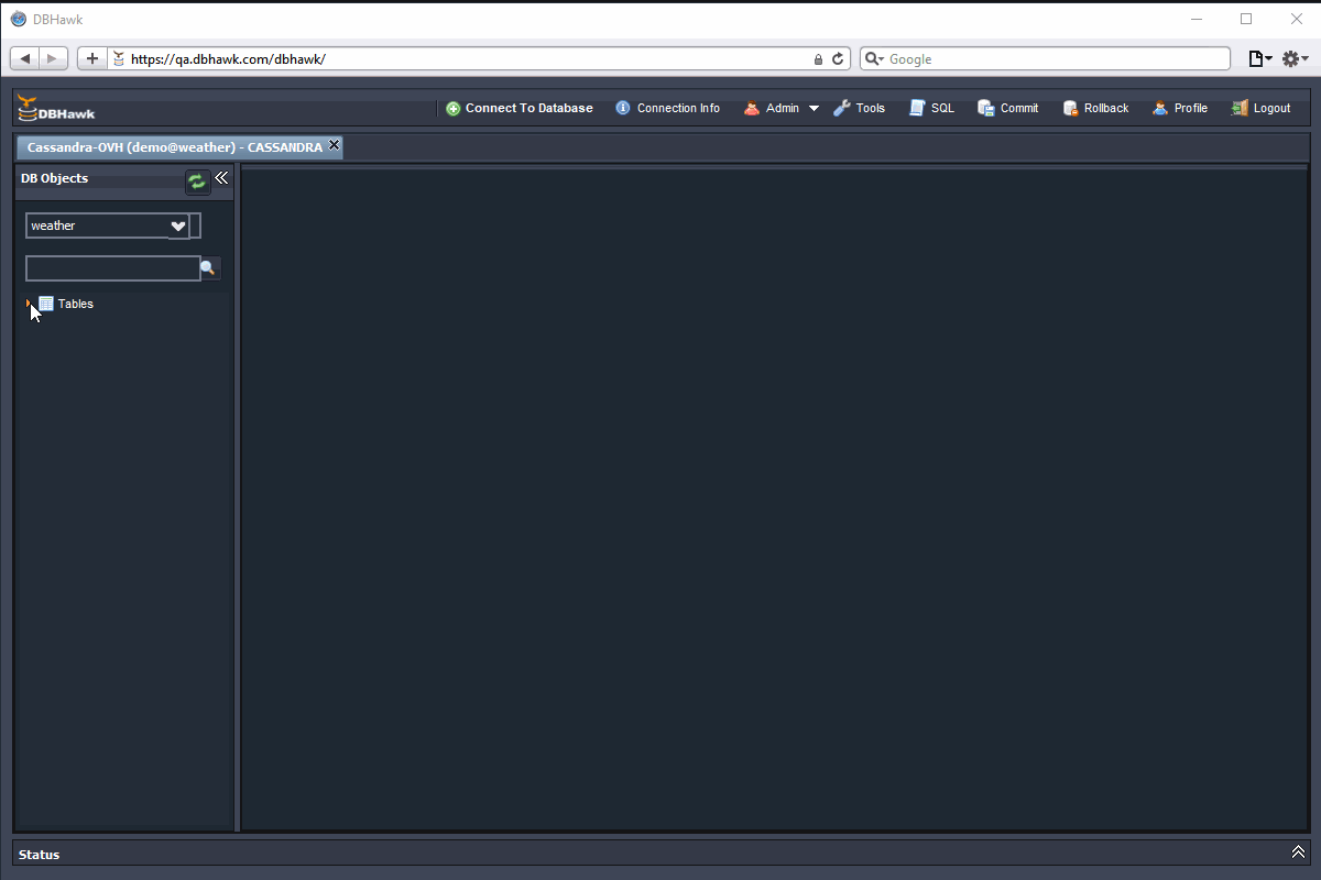 Based Cassandra SQL Client GUI Tool Cassandra Tools DBHawk from