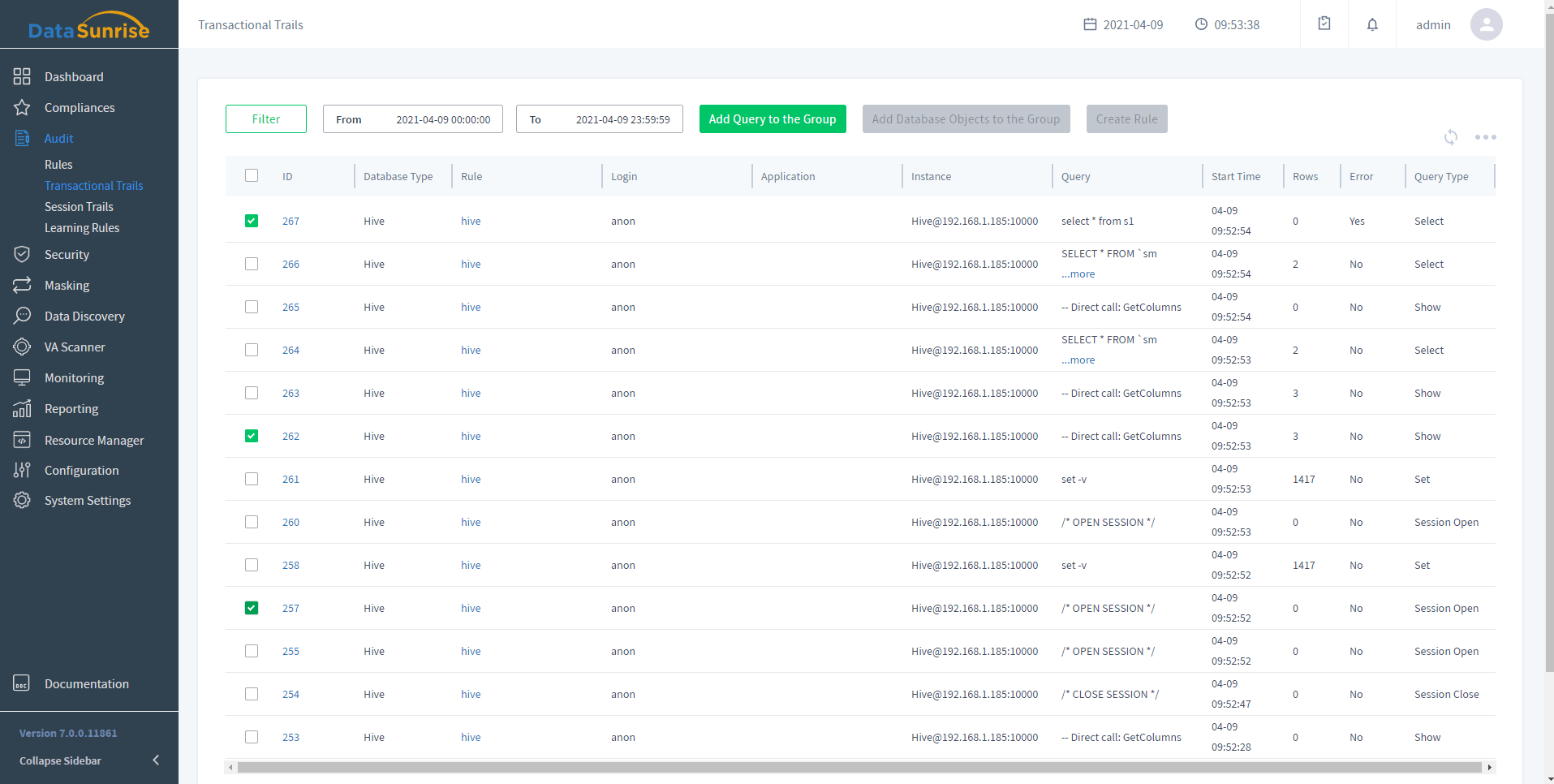 Apache Hive Database Security