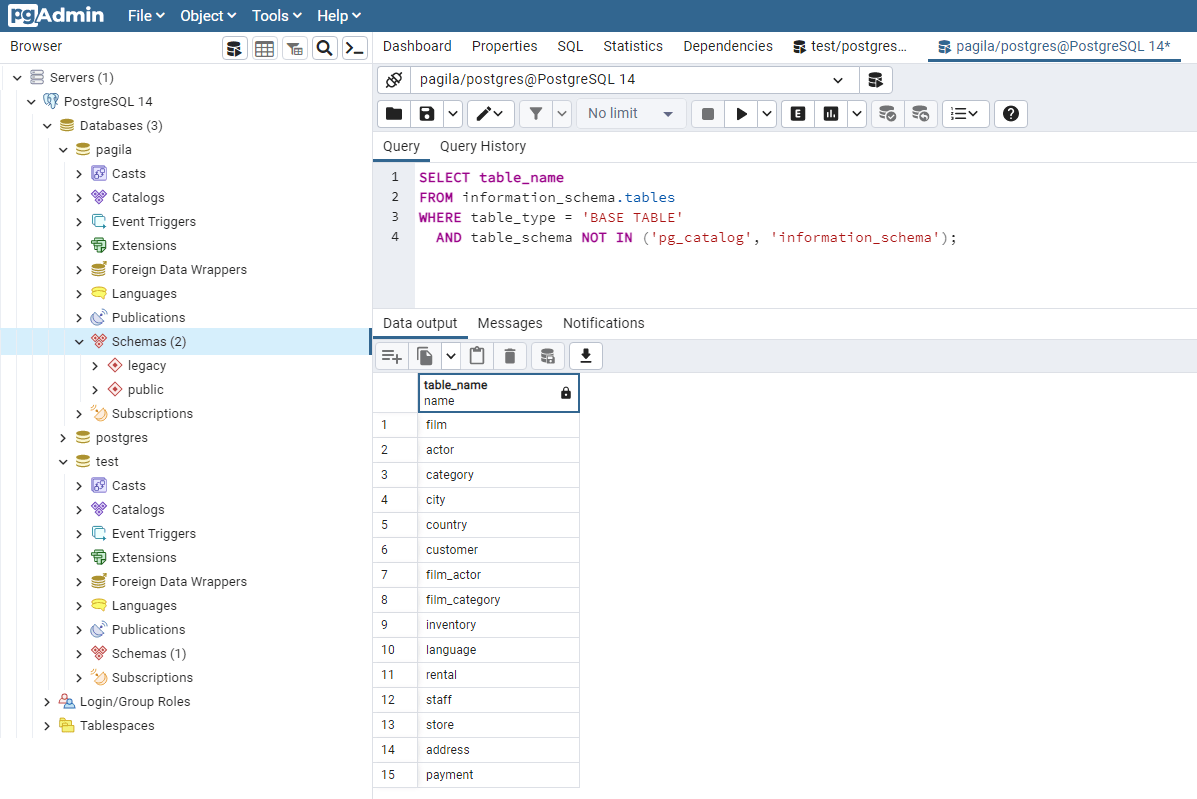 How to Show Tables in Postgres Luna Modeler