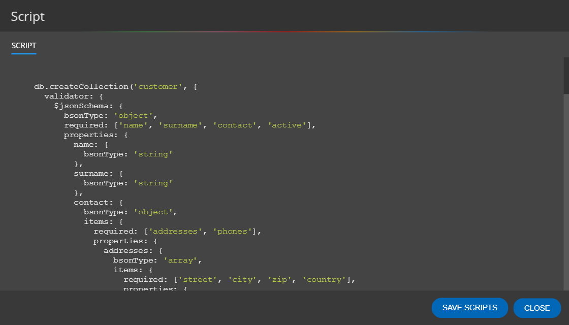 MongoDB schema design Moon Modeler database modeling tool