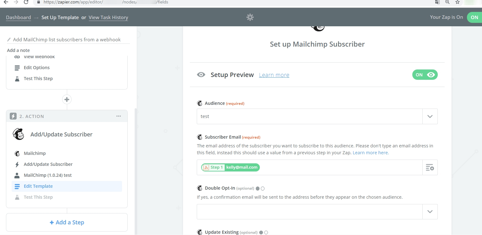 How can I connect my dating site to MailChimp?