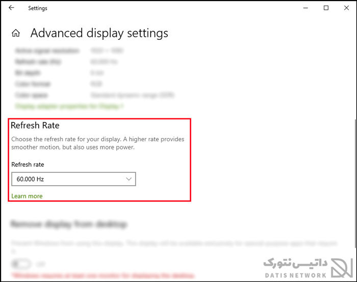 آموزش تغییر رفرش ریت در ویندوز 10