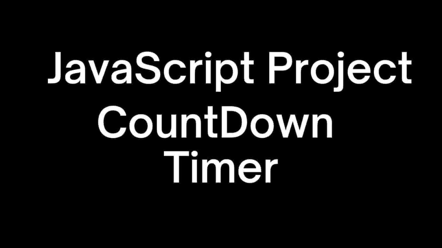 Javascript Countdown Timer Tutorial JavaScript Projects