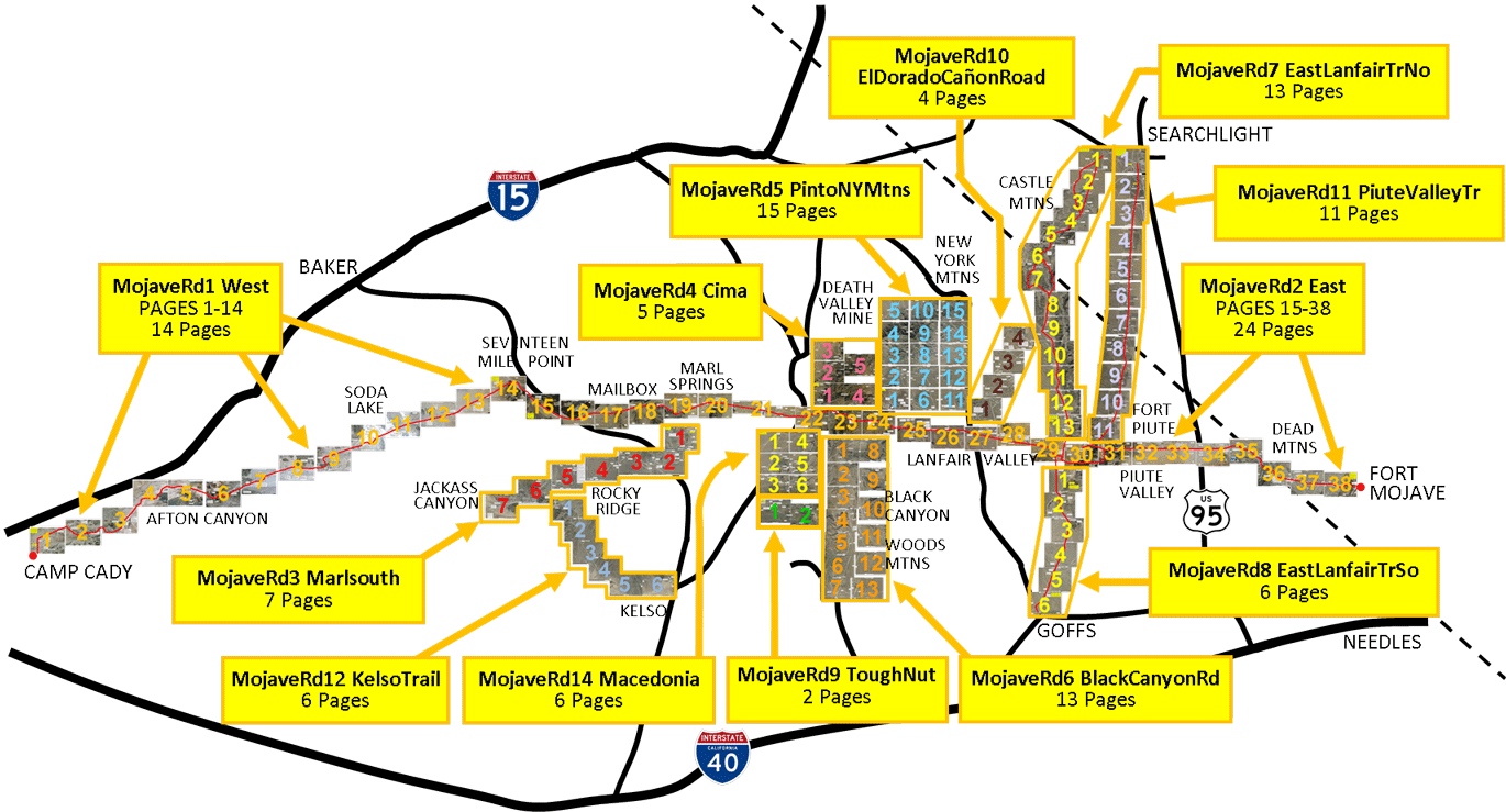 Mojave Desert Trail Map Mojave Road Offroad Trail Maps