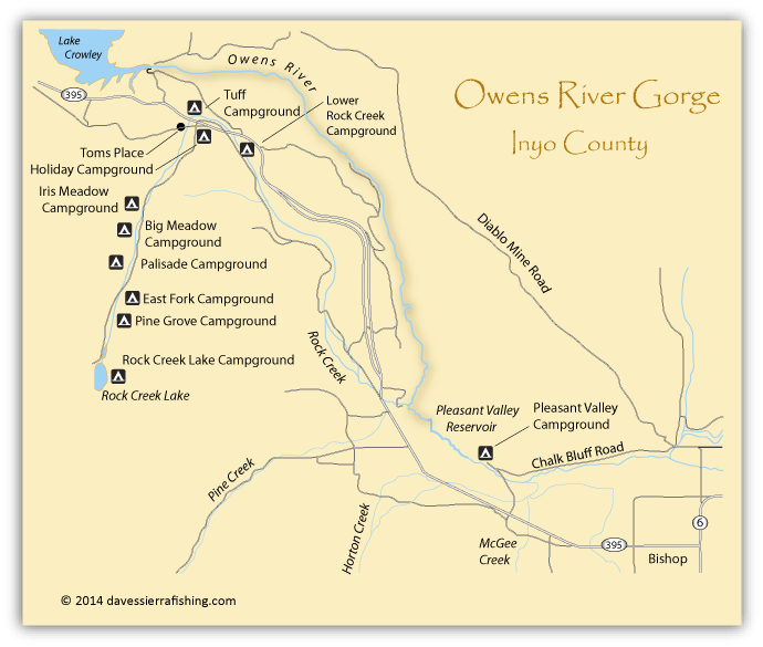 Owens River Fishing Eastern Sierra Fishing Maps