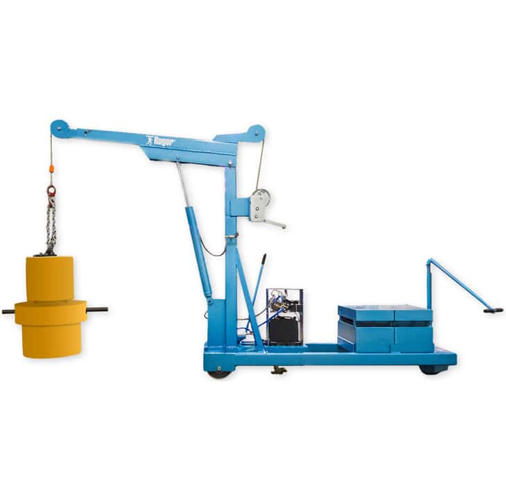 Custom Manual Cranes by Ruger Industries I Portable Shop Cranes