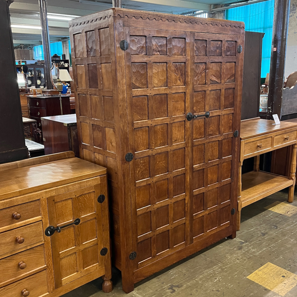 Robert Mouseman Thompson Oak 4' Double Wardrobe, 1937 David Siddall