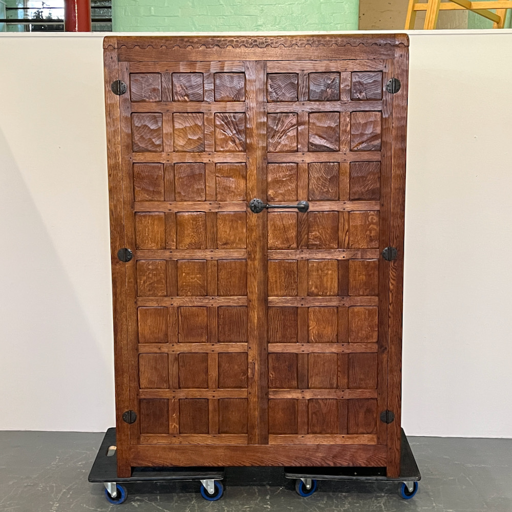 Robert Mouseman Thompson Oak 4' Double Wardrobe, 1937 David Siddall