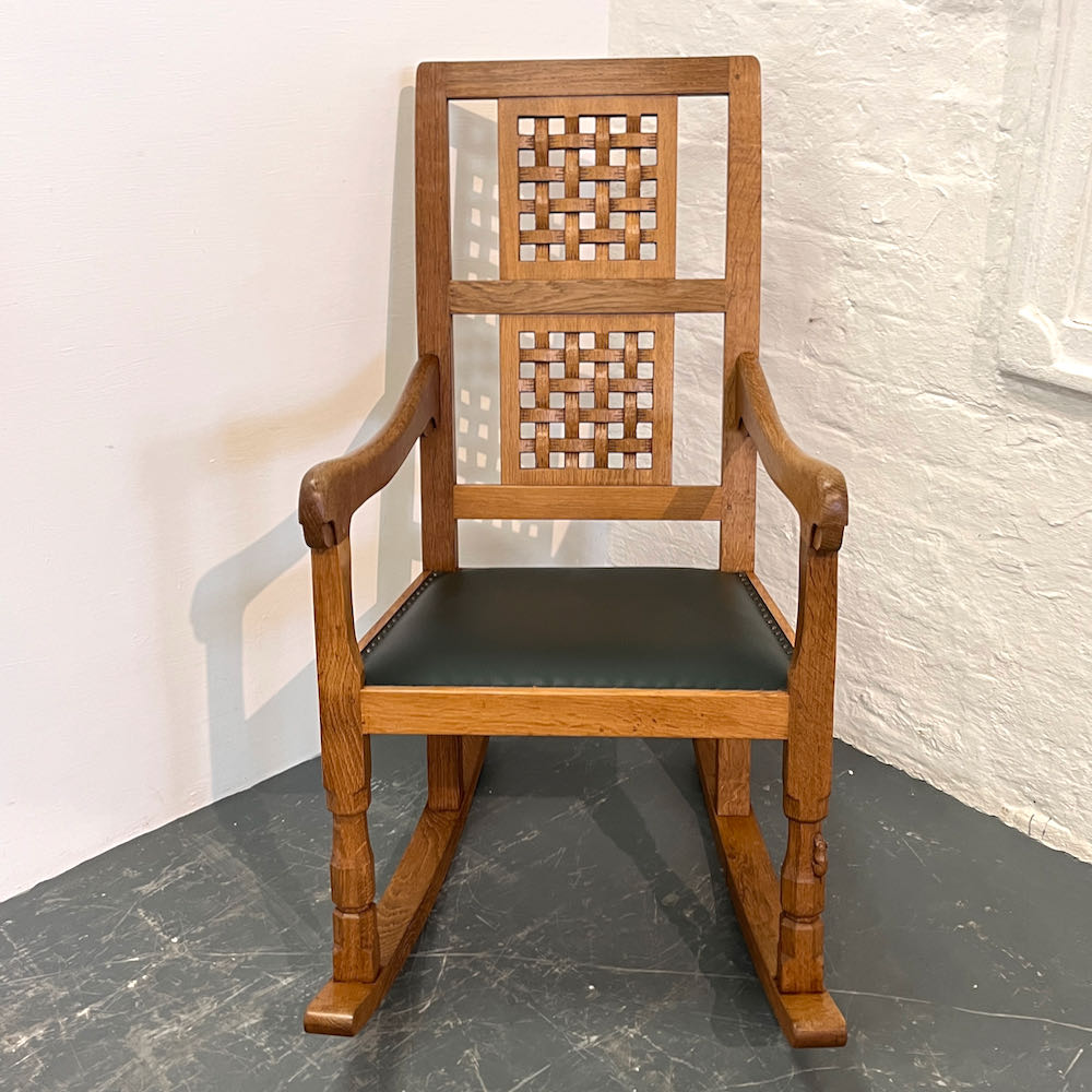 Robert Mouseman Thompson Oak Rocking Chair David Siddall Antiques
