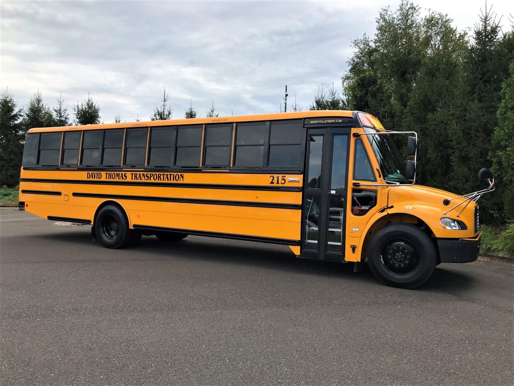 School Buses with AC David Thomas Trailways