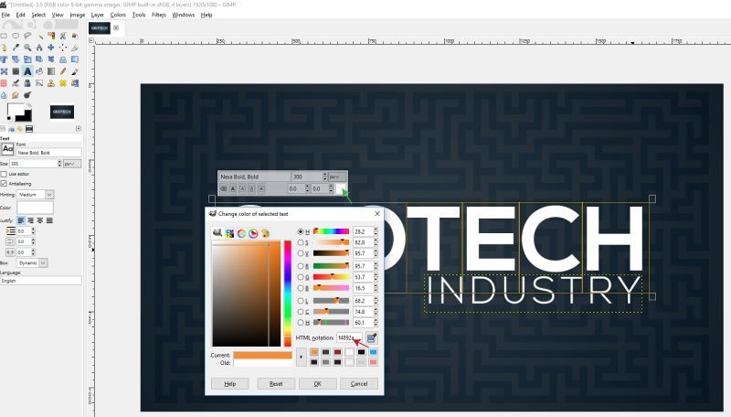 GIMPでロゴを作成する方法（テキストバージョン）-Davies Media Design