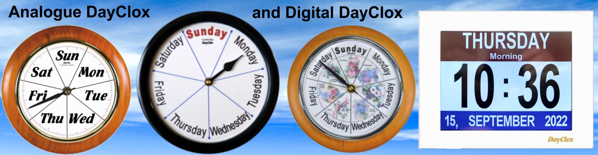 Dementia Clocks Calendar Clocks & Dementia Products UK DayClox