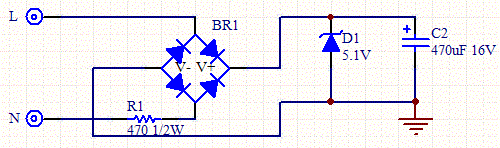 Transformerless AC to DC power Supply Daycounter