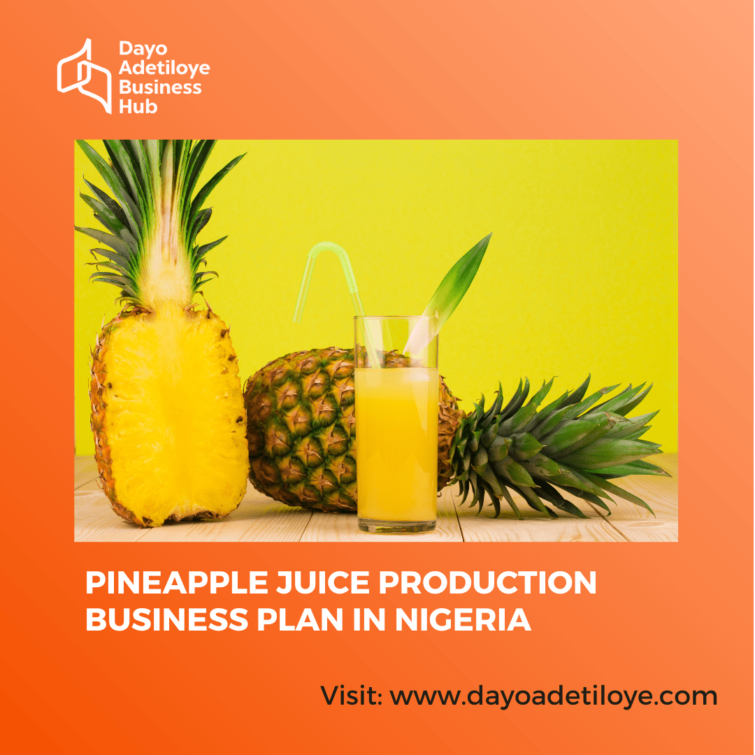 PINEAPPLE JUICE PRODUCTION BUSINESS PLAN IN NIGERIA
