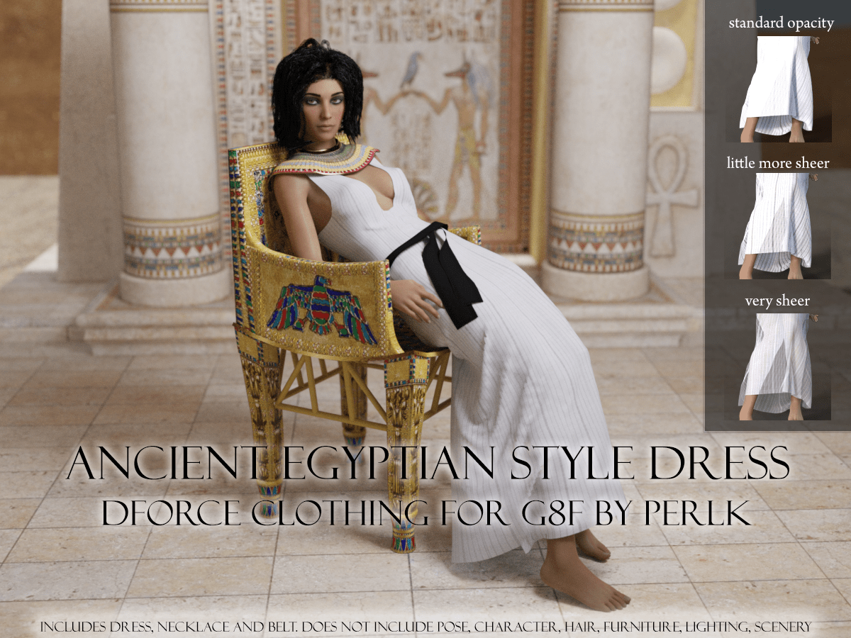 Ancient Egyptian Style Dress for Genesis 8 Female Daz 3D Forums