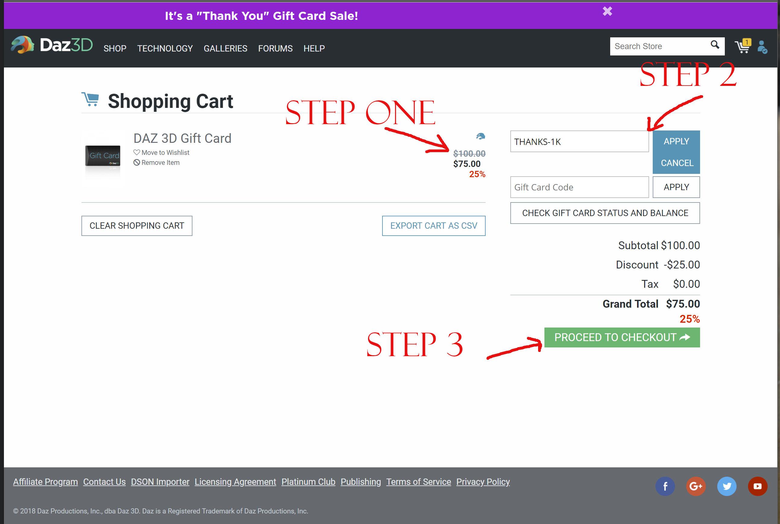 Gift Card... not found ! Daz 3D Forums