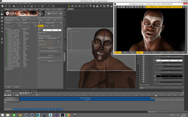 Daz Studio Octane REDSPEC SSS Shader Animation with