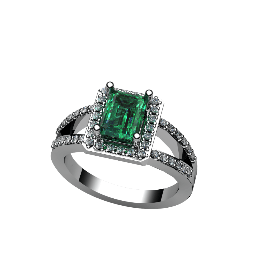 Ring with Emerald EM0020 DB Jewels Χειροποίητα Χρυσά Κοσμήματα by