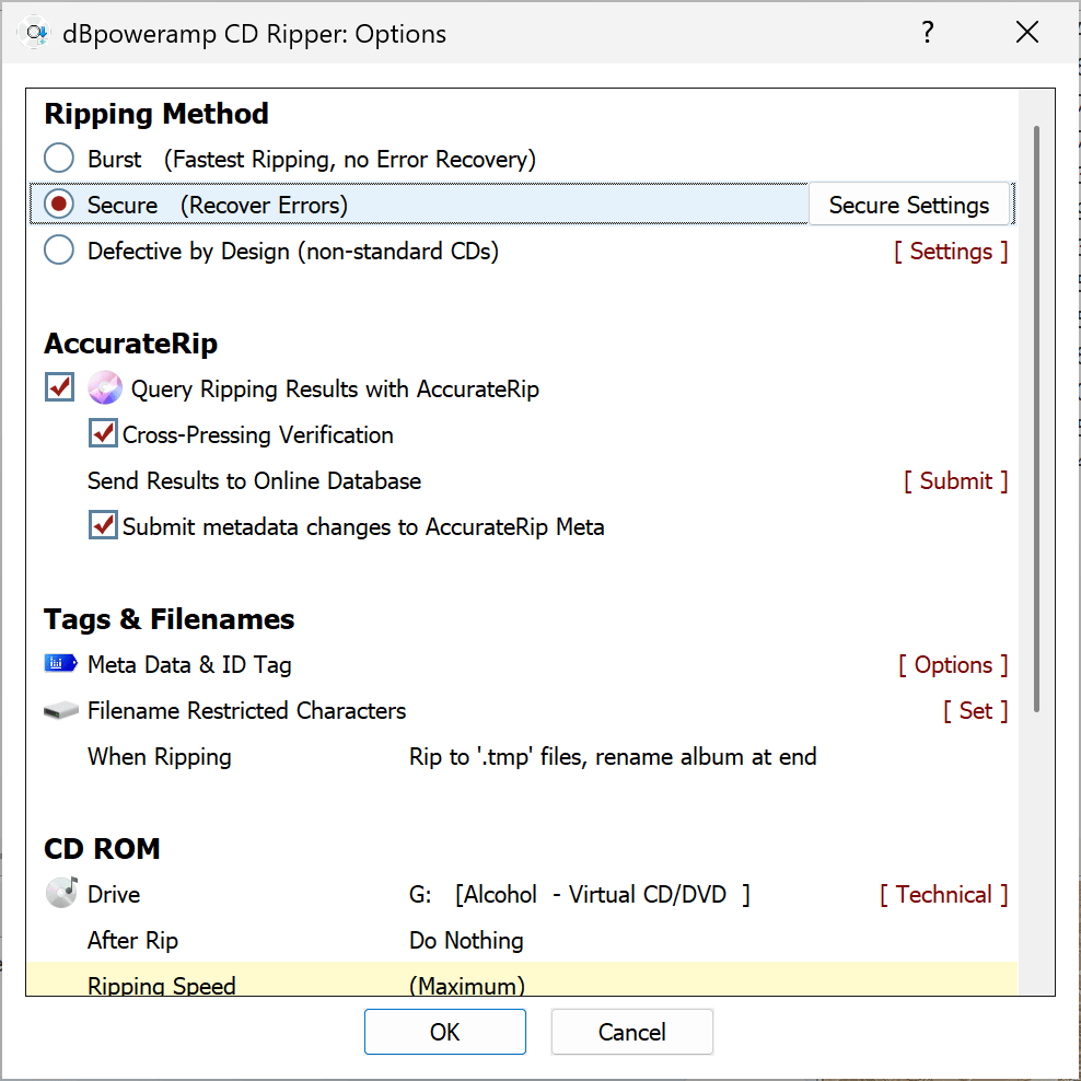 dBpoweramp CD Ripper Setup Guide