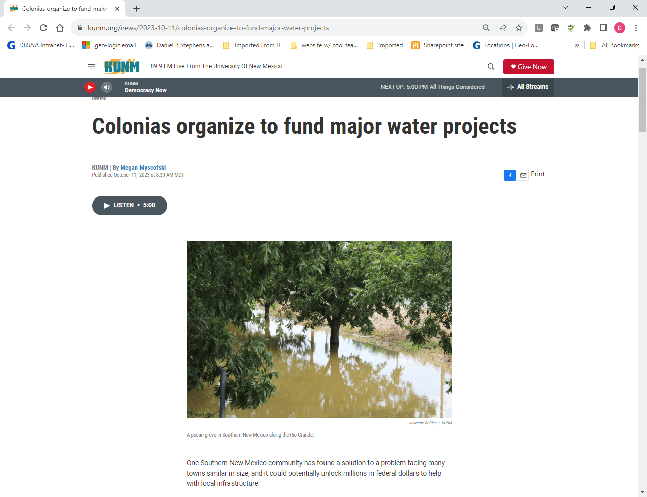 Lower Rio Grande Public Water Works Authority in the News Daniel B