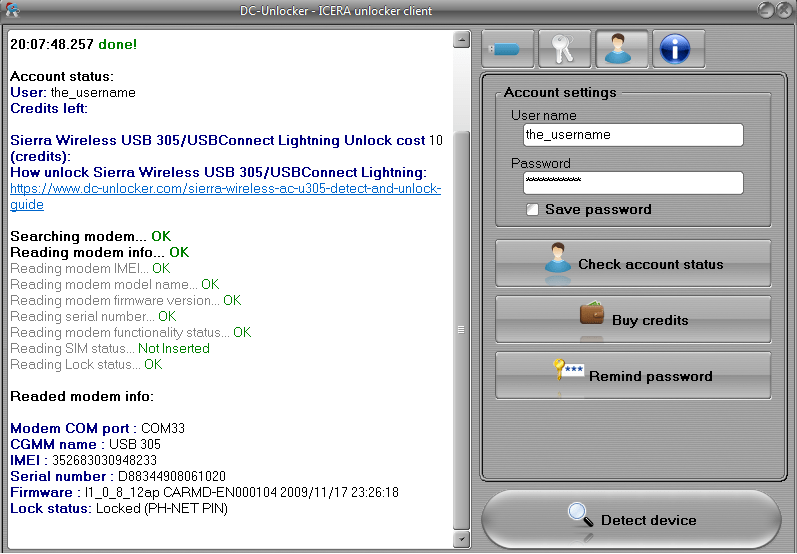 DCUnlocker Universal ICERA unlocker client DCunlocker forum