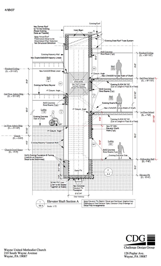 Elevator Shaft Section Detail DCL ARCHITECTS