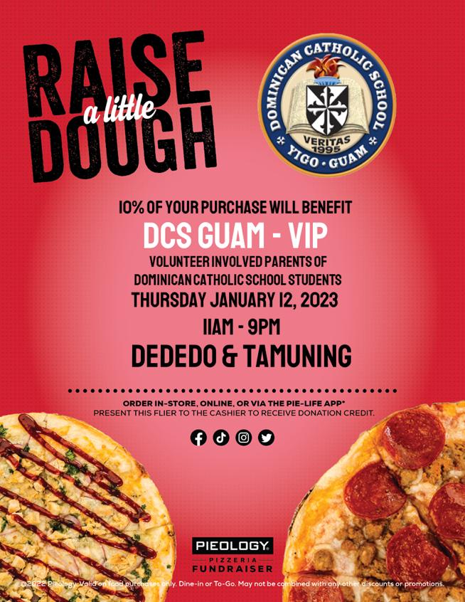 Pieology VIP (Volunteer Involved Parents) Fundraiser Dominican