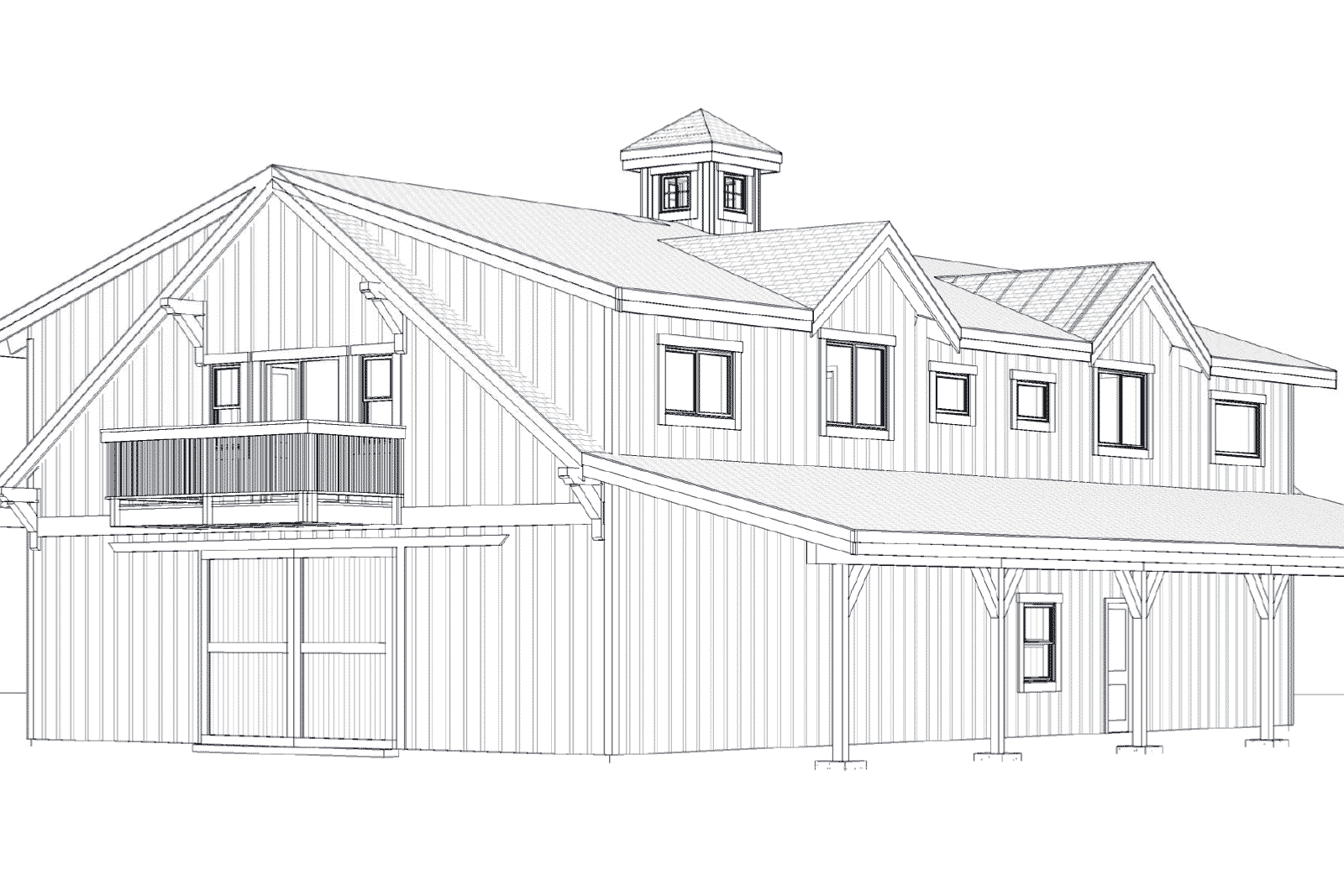 Oakridge Apartment Barn Kit 60' Barn Home Kit DC Structures