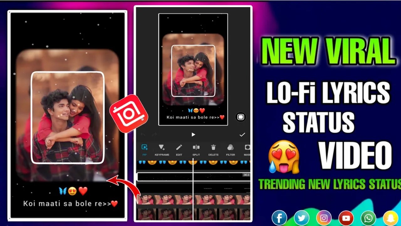 Instagram Lofi Reels Status Video Editing in Inshot All Materials