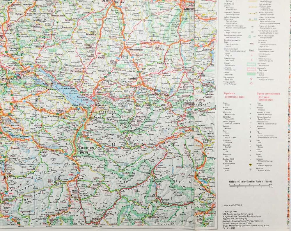 Ddr Straßenkarte Autokarte "D + DDR" DDR Museum Berlin