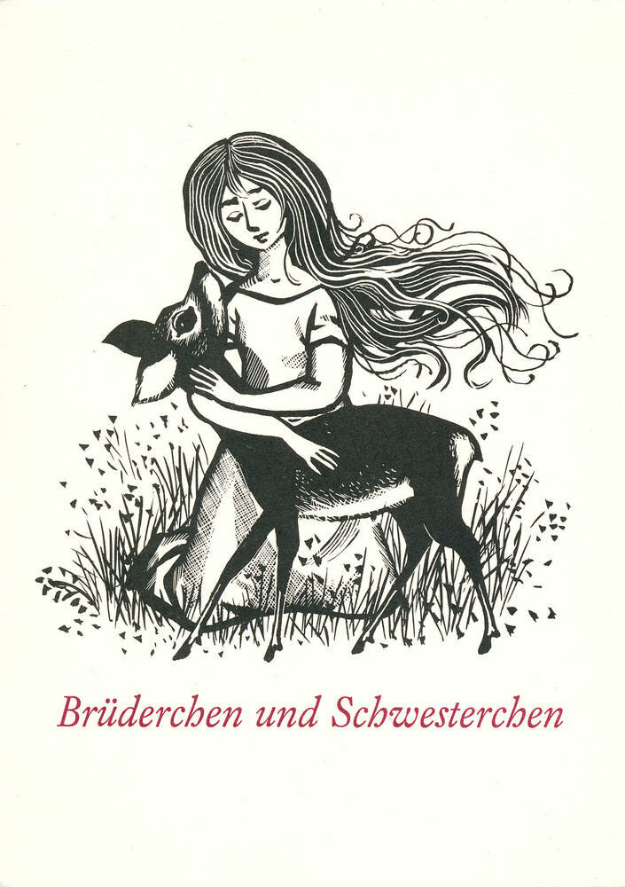 Postkarte "Brüderchen und Schwesterchen" DDR Museum Berlin