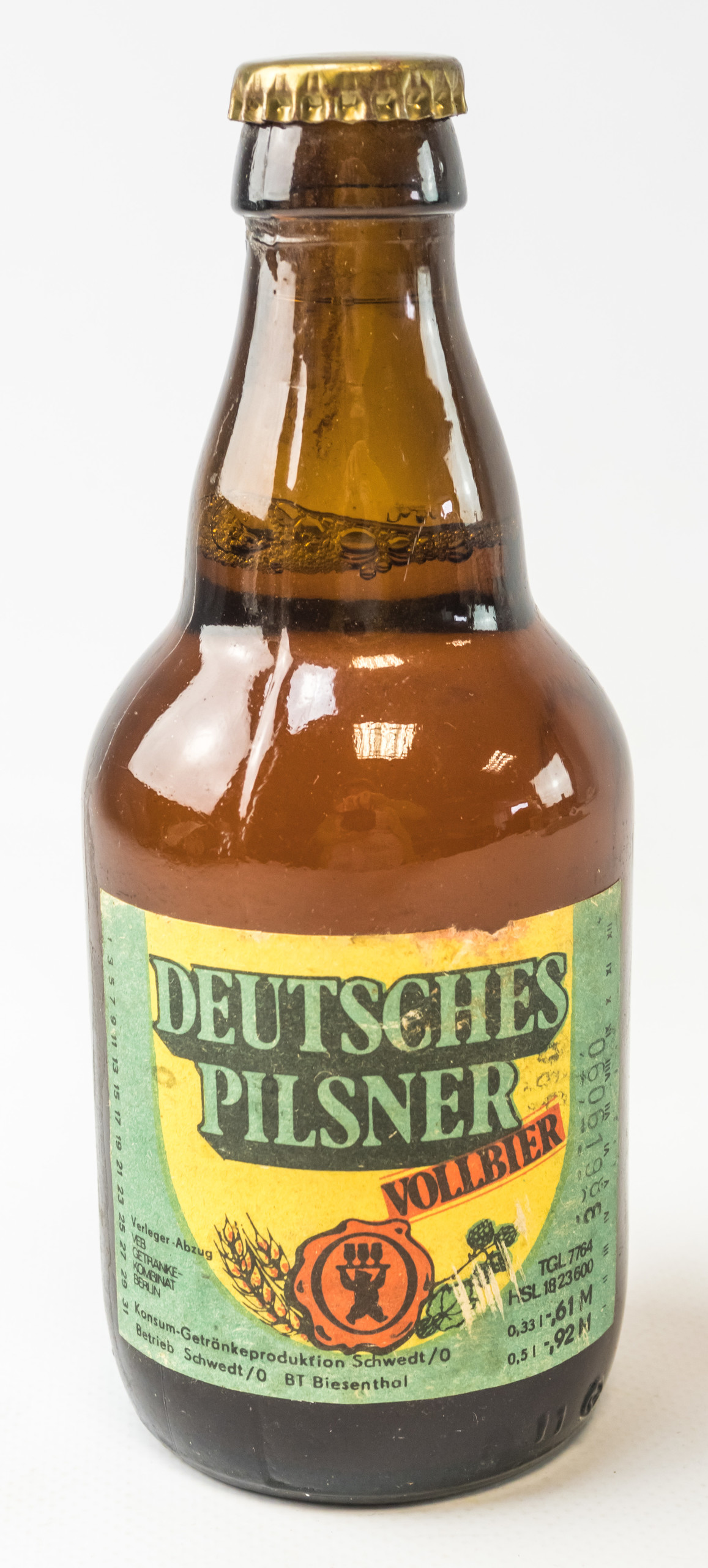 Flasche "Deutsches Pilsner Vollbier" DDR Museum Berlin