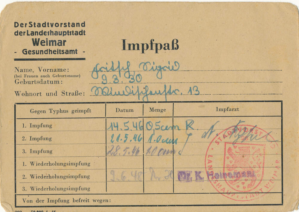 Impfpässe DDR Museum Berlin