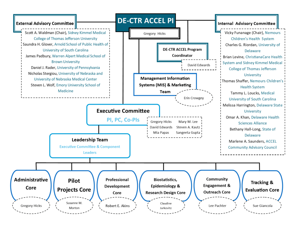 Organizational Chart The Delaware CTR ACCEL Program