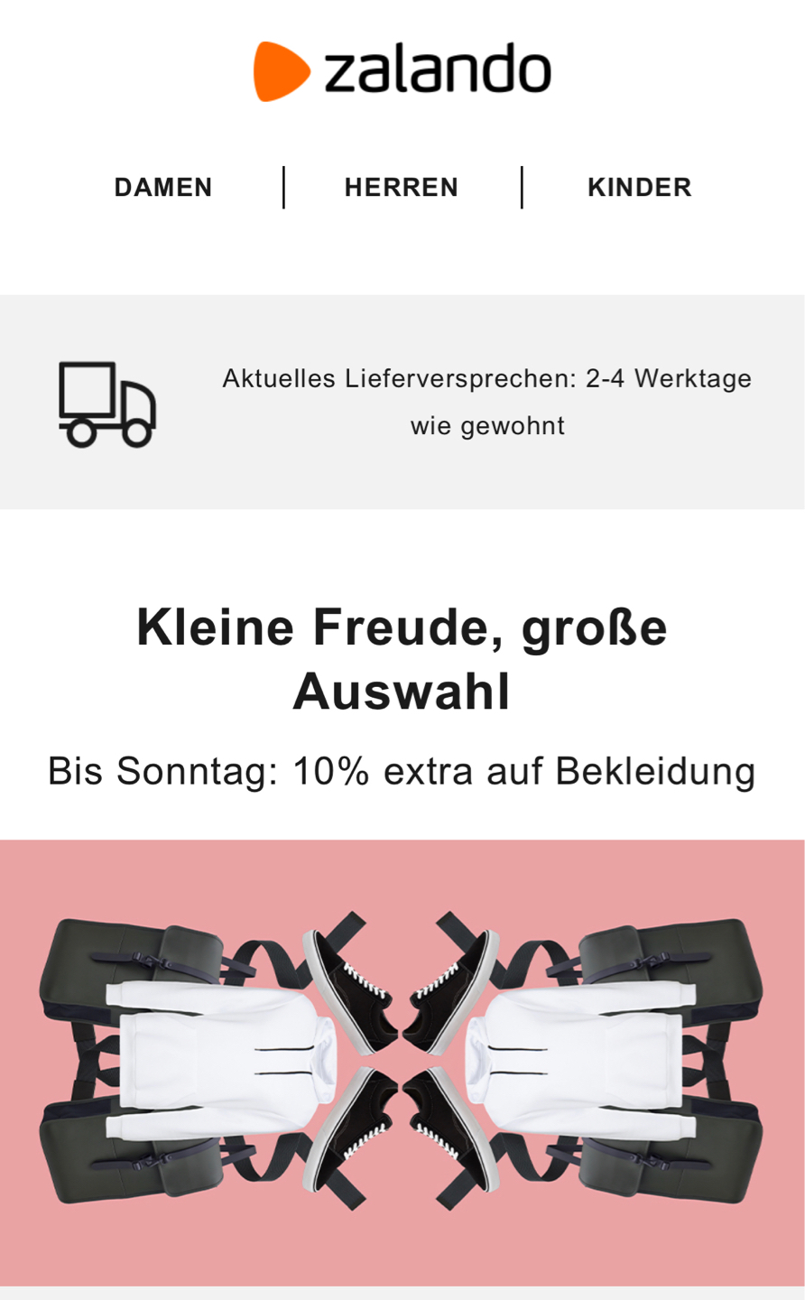 zalando.de 10 extra auf Kleidung im SALE (gültig bis Dienstag)