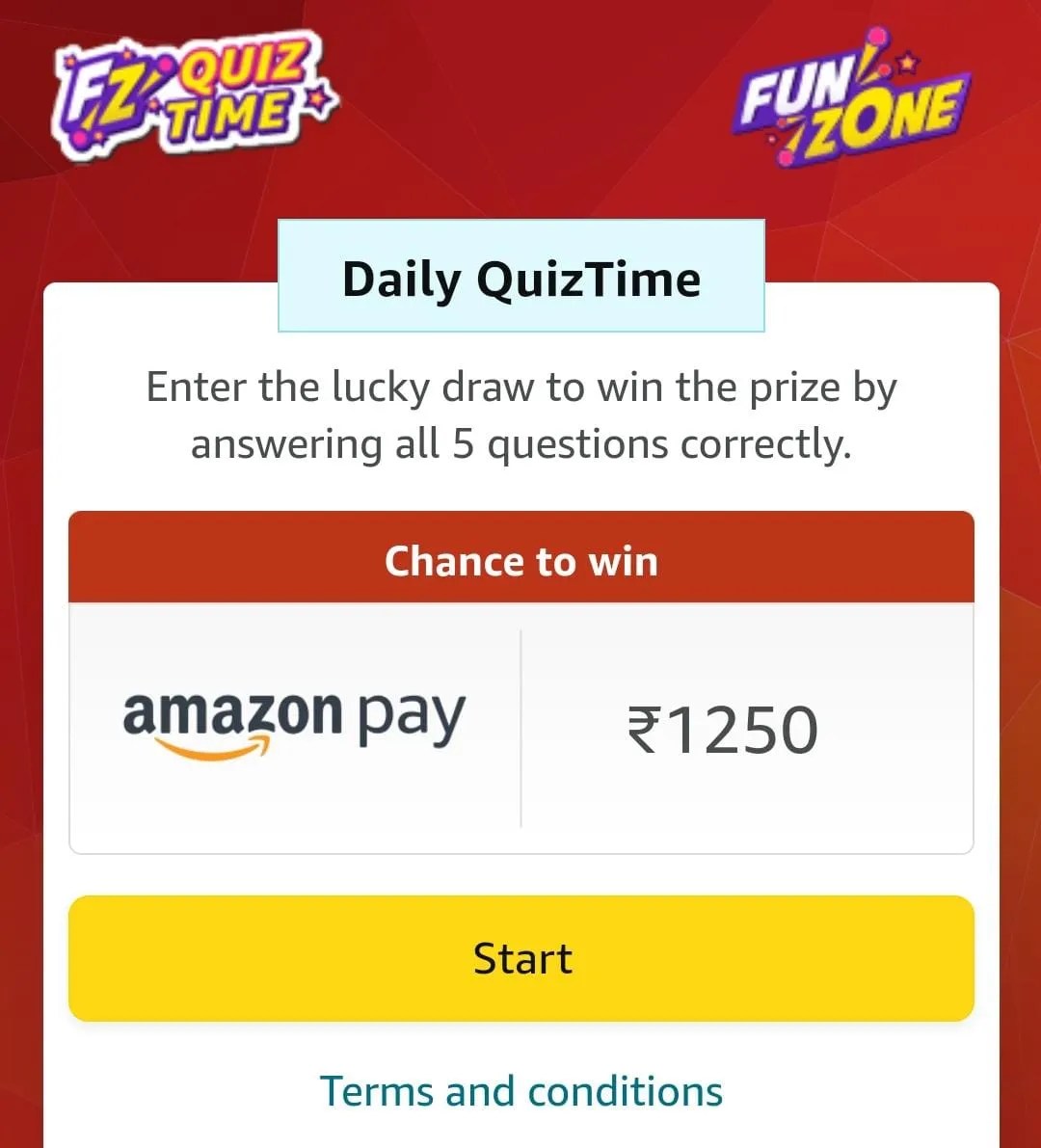 (24 Oct) Amazon Daily quiz Answer 5 simple questions and stand a