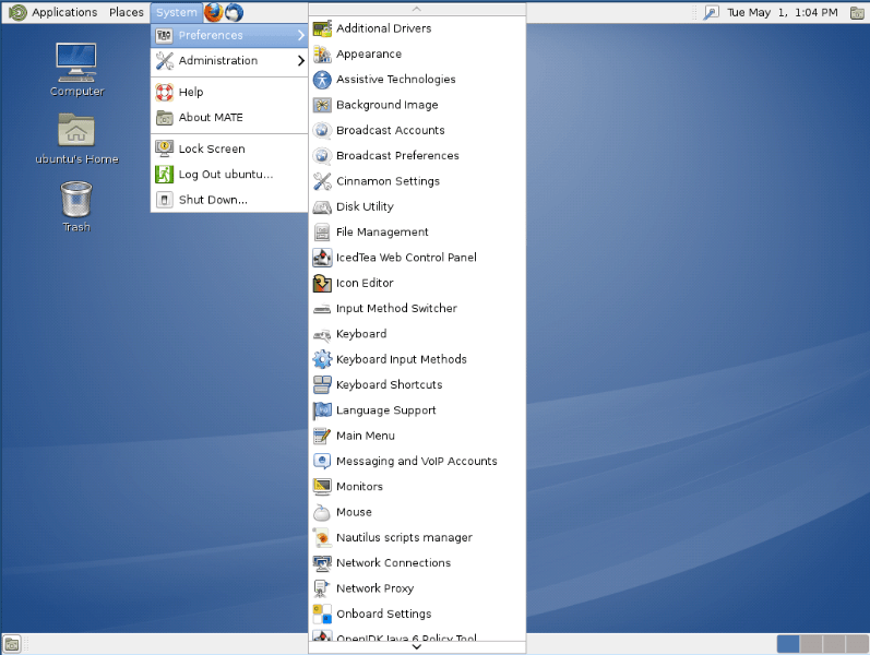 MATE Desktop Screenshots in Ubuntu 12.04(Precise) Debian Admin
