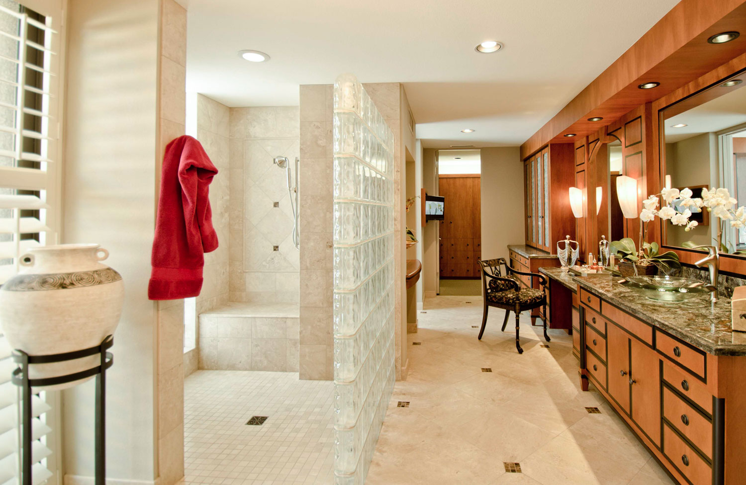 Elegant Master Bathroom Expansion Deb Kadas Interior Design Studio