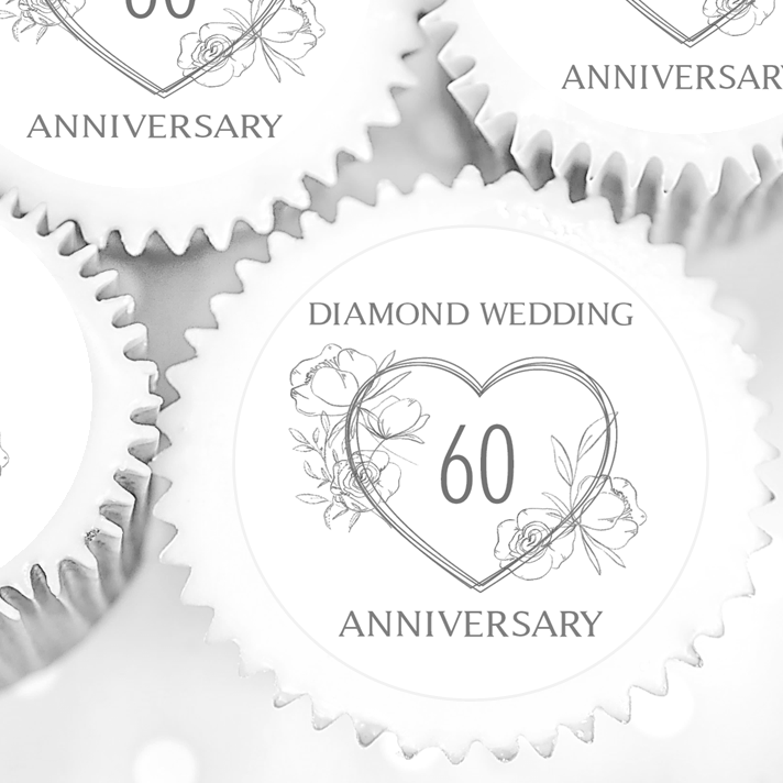 Diamond Wedding Anniversary Cupcake Toppers Debs Kitchen Cakes
