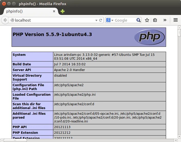How to configure apache for a new website and configure php in Ubuntu