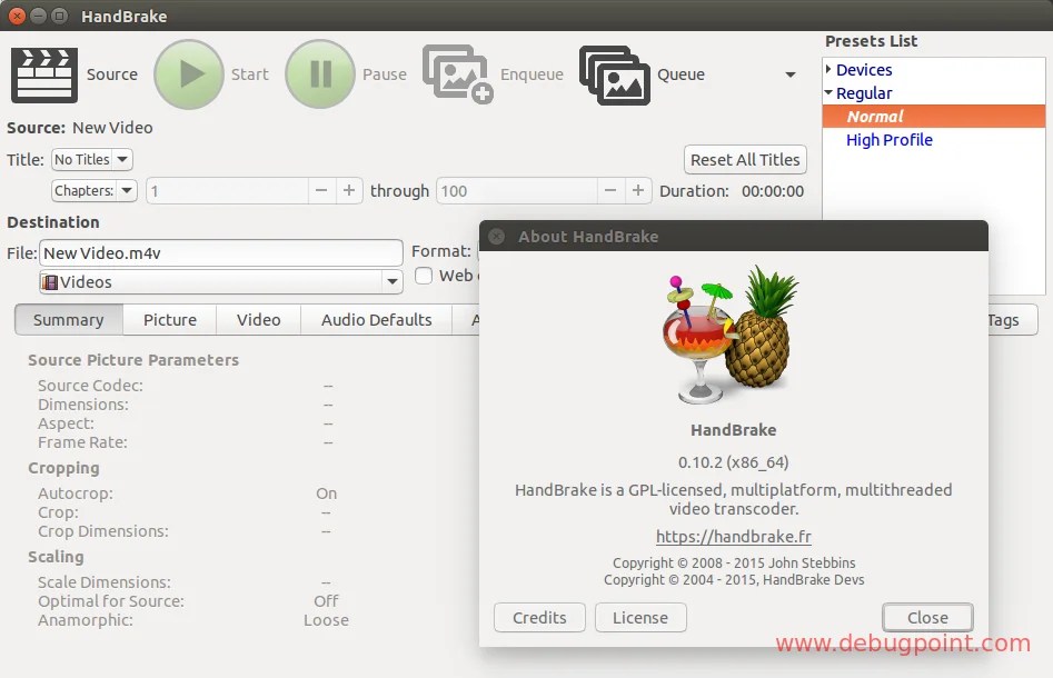 Handbrake 0.10.2 Released Free Video Converter for Ubuntu, Mint