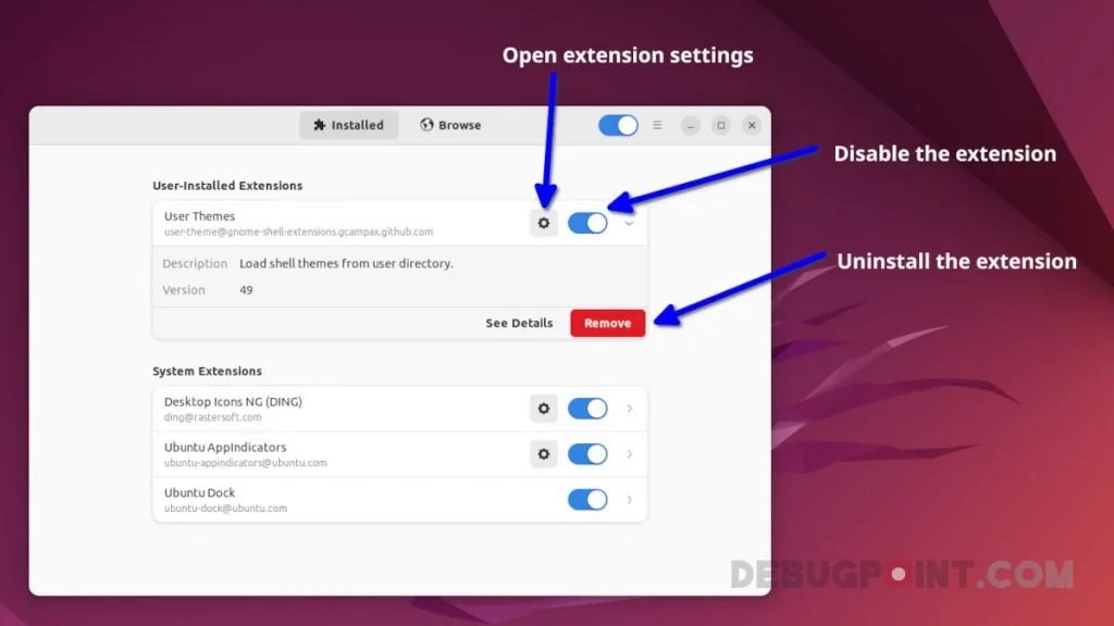 GNOME Extensions in Ubuntu and Other Linux Install and Usage