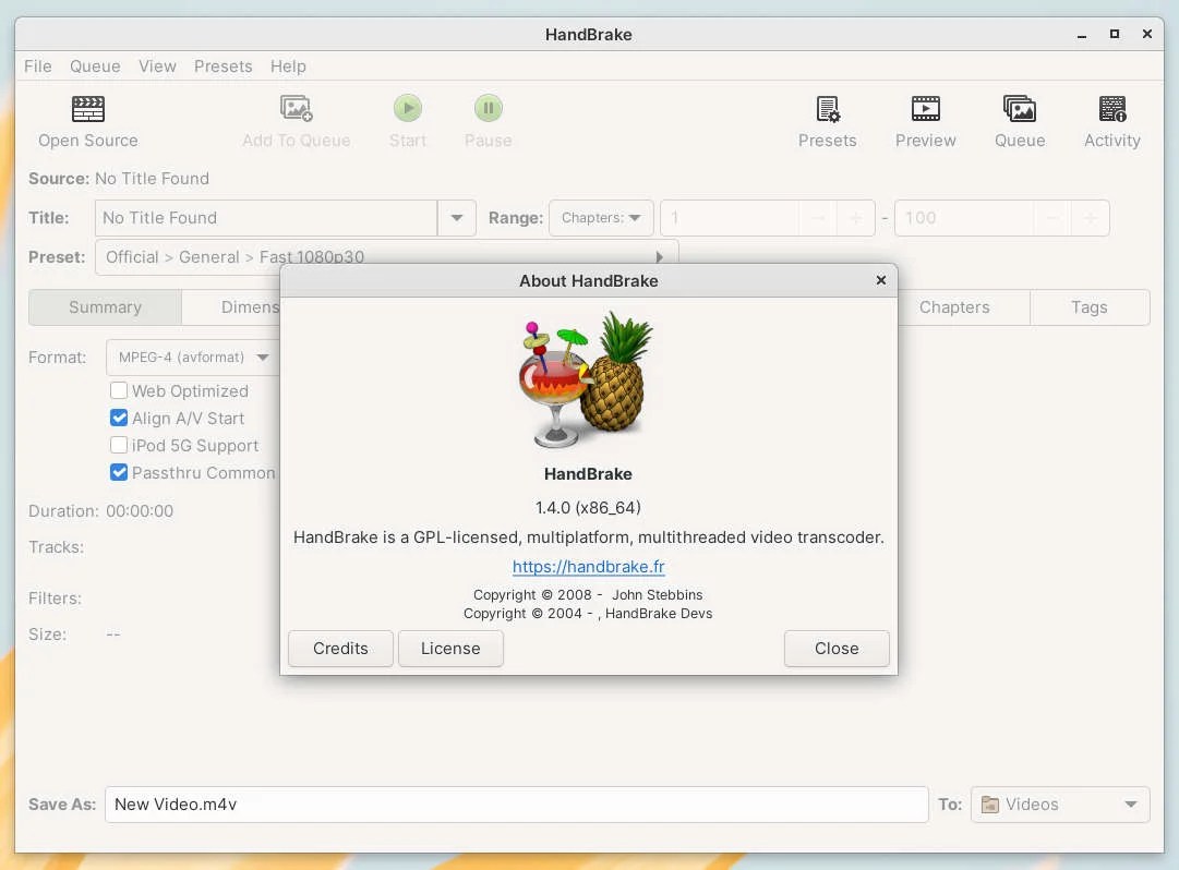 Handbrake 1.4 Released with Apple M1 Support