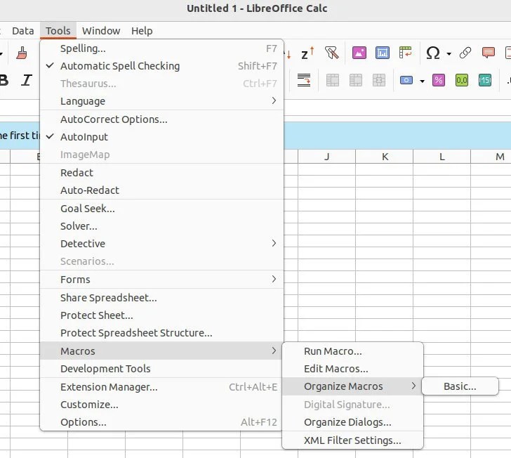 Scrieți primul Python Macro în LibreOffice