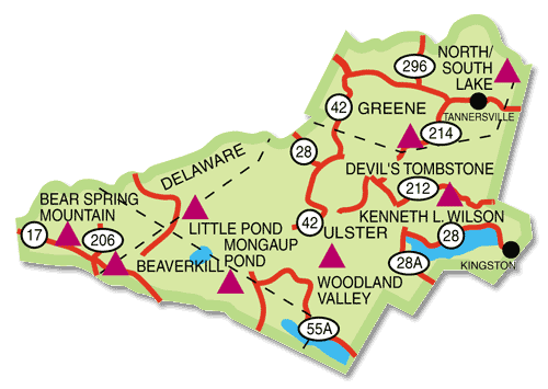 Catskill Park Campground Map NYS Dept. of Environmental Conservation