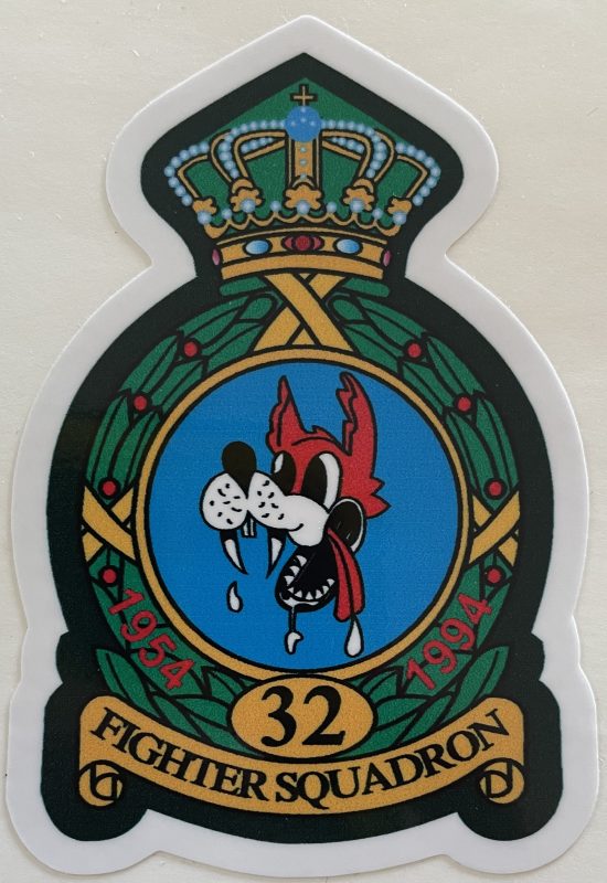 USAF 32nd Tactical Fighter Squadron Sticker Decal Patch Co