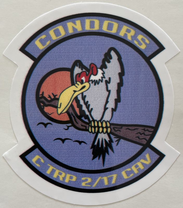 US Army C TRP 2/17 CAV "Condors" Sticker Decal Patch Co